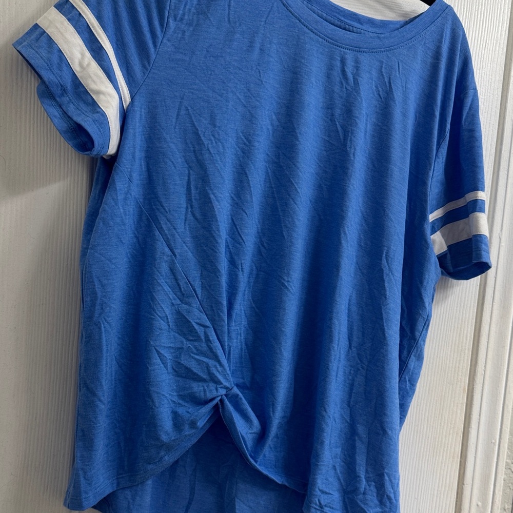 SO Blue Sporty Tee with Black Stripe